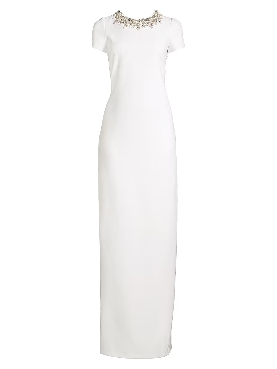 Sachin & Babi Petra Embellished Stretch Crepe Gown